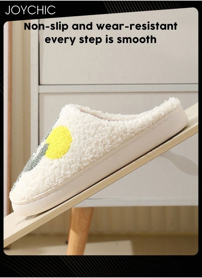 Joychic Cactus Pattern Comfortable Home Slippers Autumn and Winter Plush Warm Thick-soled Bedroom Indoor Slipper for Women Men Couple  - Image 4