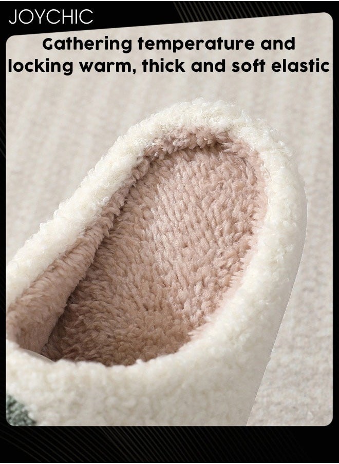 Joychic Cactus Pattern Comfortable Home Slippers Autumn and Winter Plush Warm Thick-soled Bedroom Indoor Slipper for Women Men Couple  - Image 5