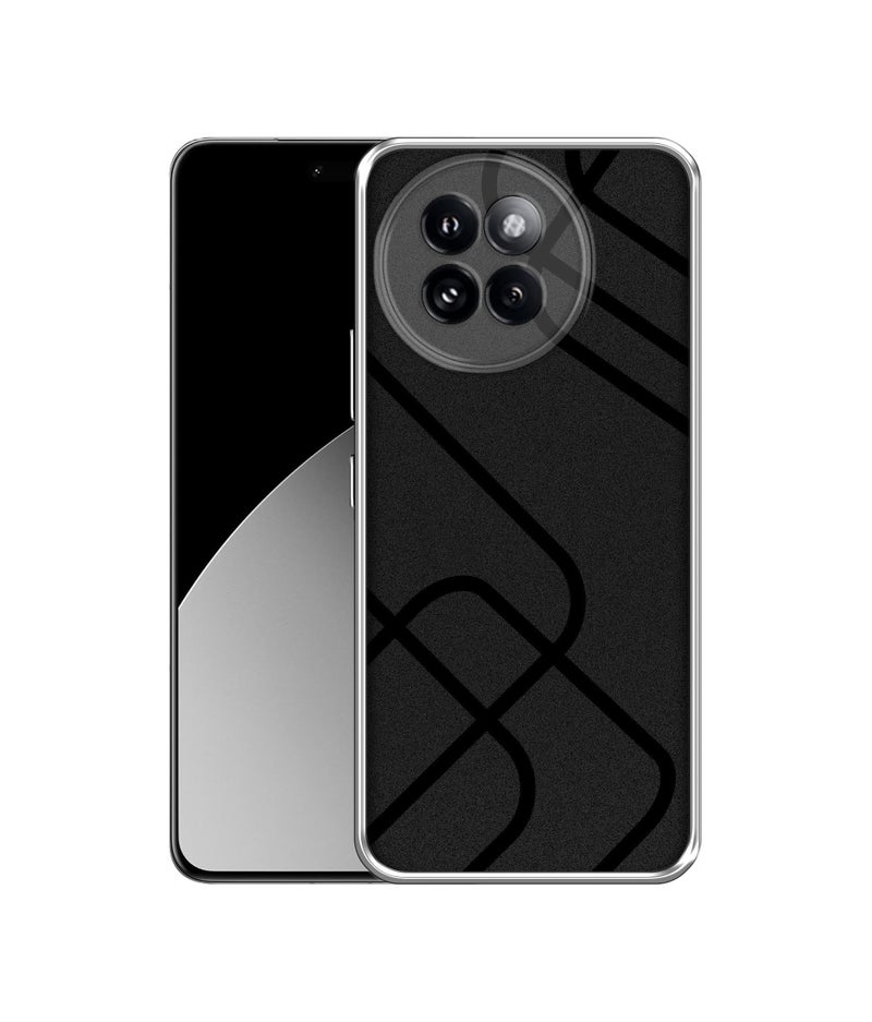 Casotec Zig-Zag Black Line Design Printed Silicon Soft TPU Back Case Cover for Mi 14 CIVI 5G - Image 1