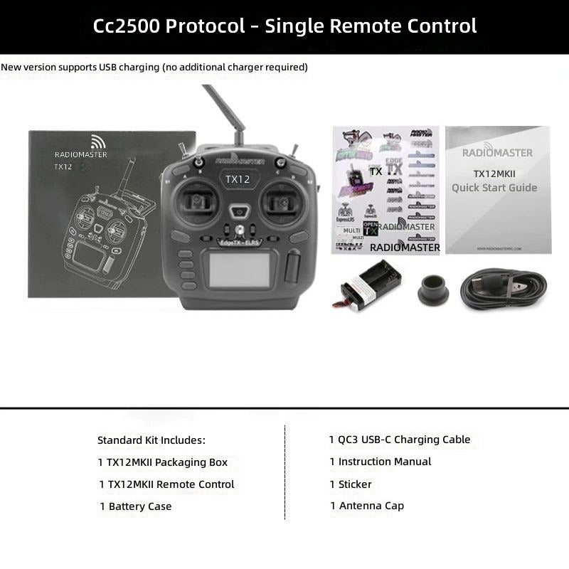RADIOMASTER 2.4G Multi-Protocol RC Transmitter for FPV Drones and RC Planes, Open-Source Handheld Radio Controller with Model Memories, Runs on Two 18650 Cells, Batteries Not Included - Image 1