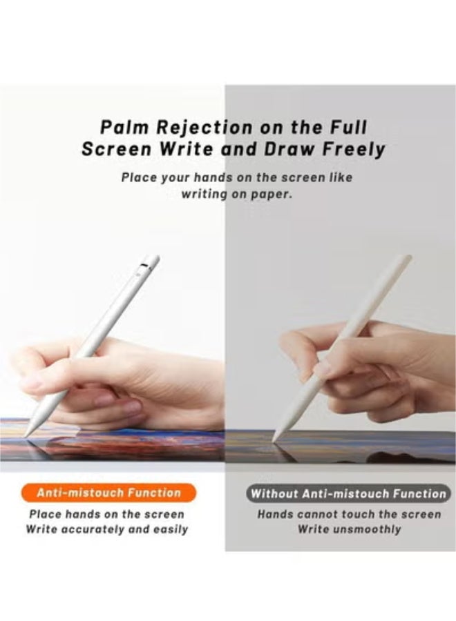 for iPad 2018-2025, iPad Pencil (2X Faster Charge), Tilt Sensitivity Apple Stylus Pen, Apple Pencil for iPad G6/7/8/9/10/11, iPad Pro 11 & 12.9 inch, iPad Air G5/4/M2/M3, iPad Mini G6/5 - Image 2