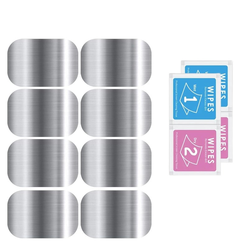 ENTRONZ Metal Plates for Magnet Car Mount Mobile Phone Holders and Other Magnet Mount Holders (Silver) (8 Ractangle) - Image 1