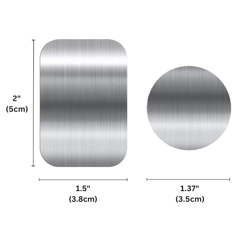 ENTRONZ Metal Plates for Magnet Car Mount Mobile Phone Holders and Other Magnet Mount Holders (Silver) (8 Ractangle) - Image 2