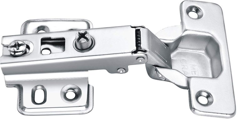 Met Craft Steel Auto Close (Non Soft Close) Slide On Concealed Hinges for Full Overlay Door Pack of 6 Pair (0 Degree Crank,Silver) - Image 2