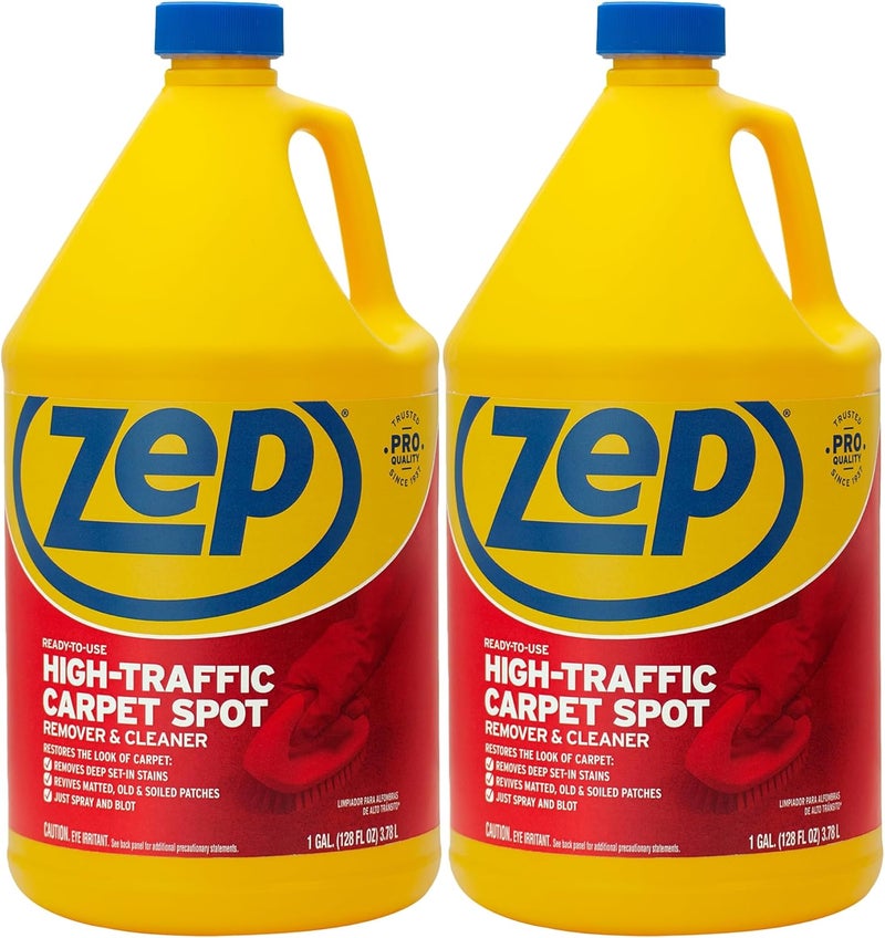 Zep منظف سجاد عالي الحركة - 1 جالون (علبة من 2) ZUHTC128 - تركيبة متغلغلة تزيل البقع العميقة؛ تجعل المناطق ذات الحركة العالية تبدو جديدة مرة أخرى - Image 1