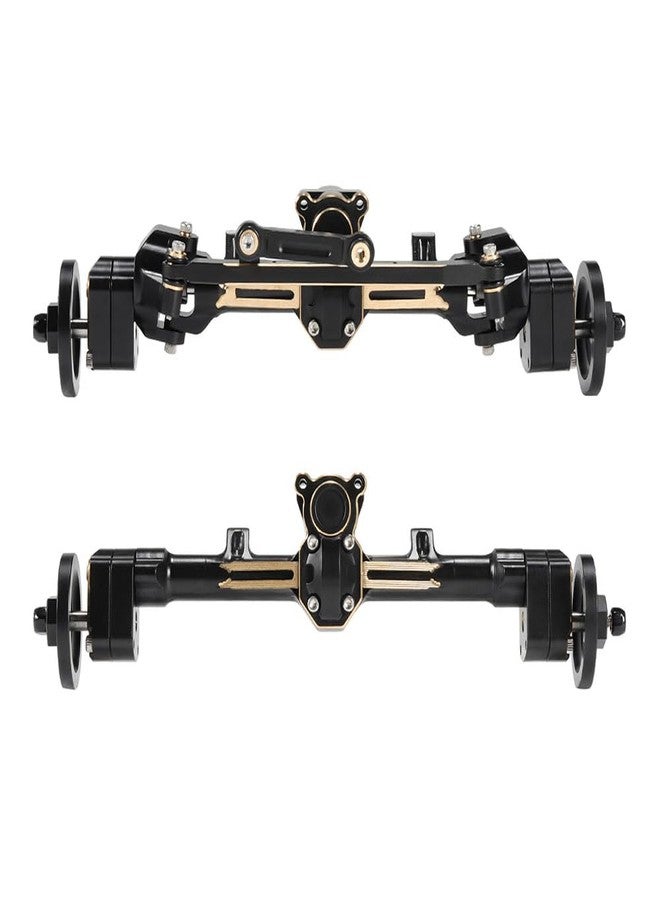 COOWOO Brass Front and Rear Axles Upgrade Parts for 1/24 SCX24 RC Crawler Cars - Precision CNC Machined for Enhanced Stability and Traction - Image 1