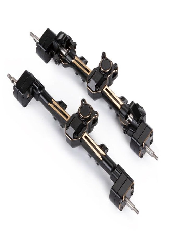 COOWOO Brass Front and Rear Axles Upgrade Parts for 1/24 SCX24 RC Crawler Cars - Precision CNC Machined for Enhanced Stability and Traction - Image 2