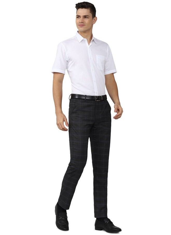 Peter England Peter England Men's Solid Regular Fit Shirt (PESHMNUB750415_White 42)  - Image 5