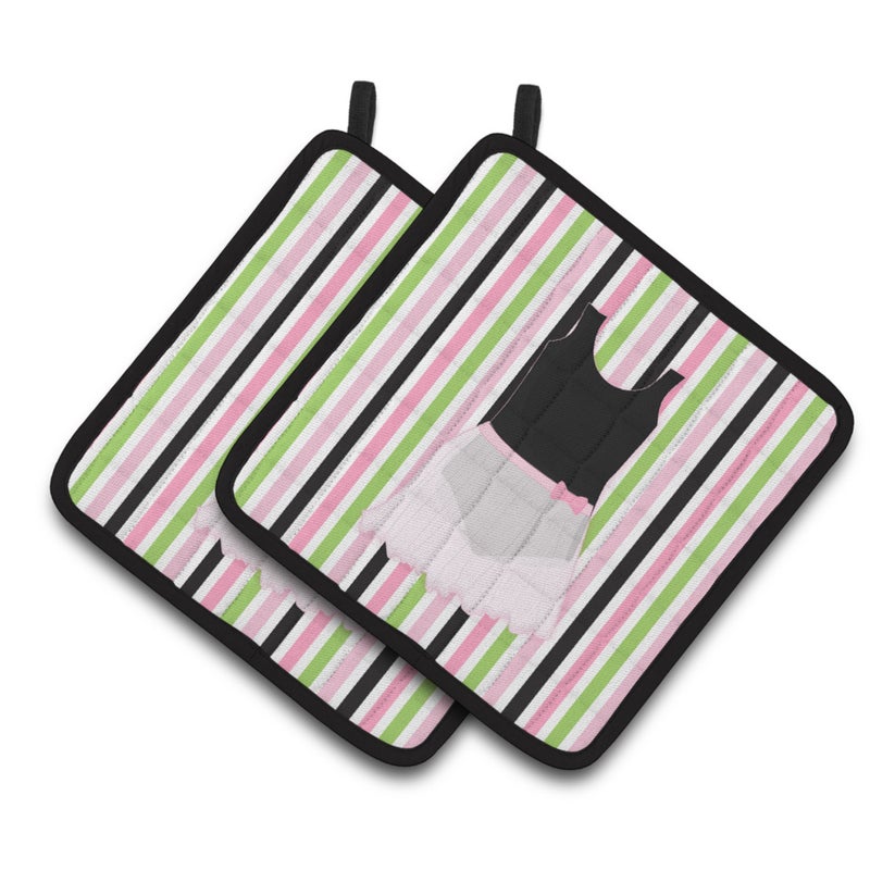 Caroline's Treasures ""Caroline's Treasures Ballerina Leotard & Skirt Pair of Pot Holders  7.5HX7.5W  Multicolor"" 