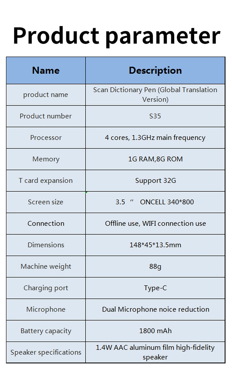 Text Scanner Pen: Blue, 2.75 Million Built-In Words, 116 Online Languages, 11 Offline Languages - High AI Translation Accuracy, Instant Scan Recognition - for Global Travel, Language Learners & Docume - Image 5