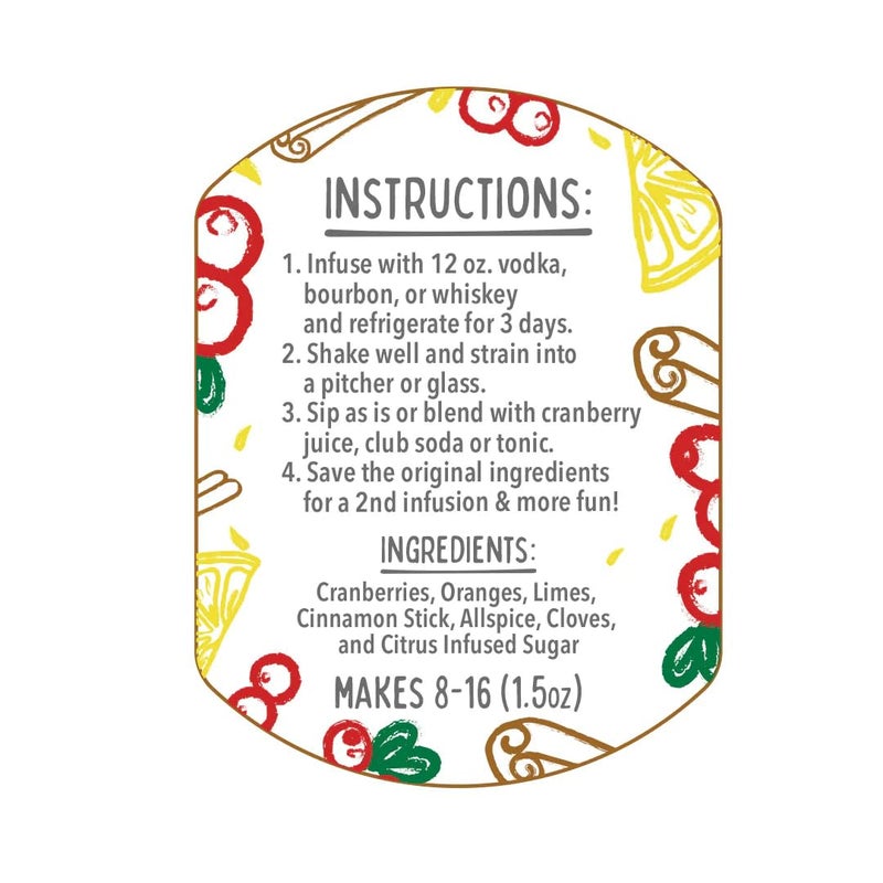 McKinnon’s Dry Craft Cocktails Dehydrated Fruits and Herbs, DIY Mixology, Infusion Kit, Mason Jar Serves 8 - 16 Drinks (Cranberry Sauced, 1 Jar) - Image 3