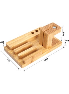 Charging Stand For Apple Watch Iphone Ipad And Other Mobiles Tablets With Pen Holder Slot, Bamboo Wood Desktop Electronic Organizer Charging Dock Station - pzsku/Z1B385A43DFF6F7B1513FZ/45/_/1720946356/914ef09e-ef3b-495c-aca8-abb938ba1b4e