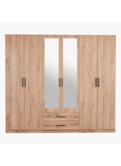 Urban 6-Door Wardrobe with Mirror 59.6 x 216 x 242.8 cm - pzsku/Z1B3868EE596F9798F0E4Z/45/_/1701085012/77731ddb-a801-47ac-8e8c-3b8beeec7beb