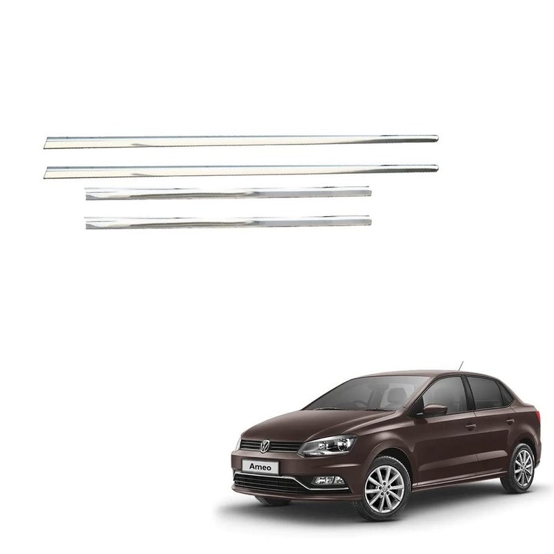 SPREADX Car Lower Window Garnish Chrome Stainless Steel Suitable for V W Ameo - Image 1