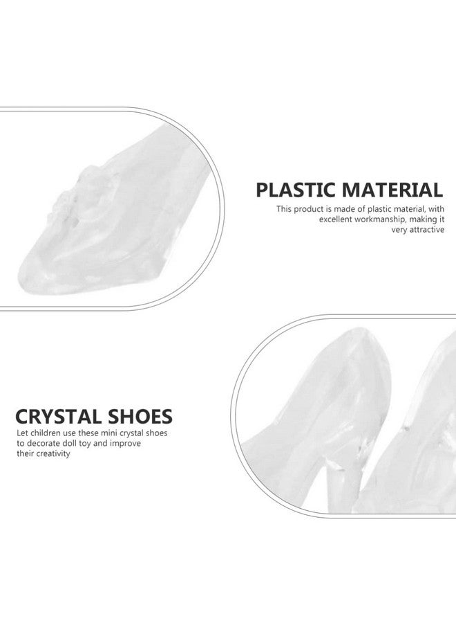 TOYANDONA 30 Pairs Doll Shoes, Fashion Doll High Heels Shoes Miniature Doll Shoes Mini Doll Costume Accessories for Girls Dollhouse Crafts ( Clear ) - Image 3