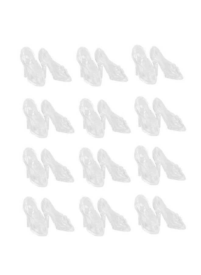 TOYANDONA 30 Pairs Doll Shoes, Fashion Doll High Heels Shoes Miniature Doll Shoes Mini Doll Costume Accessories for Girls Dollhouse Crafts ( Clear ) - Image 1