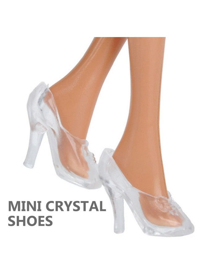 TOYANDONA 30 Pairs Doll Shoes, Fashion Doll High Heels Shoes Miniature Doll Shoes Mini Doll Costume Accessories for Girls Dollhouse Crafts ( Clear ) - Image 5