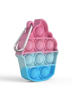 FI - FLICK IN FI - FLICK IN Pack of 3 Pop Fidget Sensory Toys, BPA Free Silicone, Push Poppet Bubble Stress Reliever Toys for Kids Adults (Cup & Keychain) (Multicolor)  - Image 4