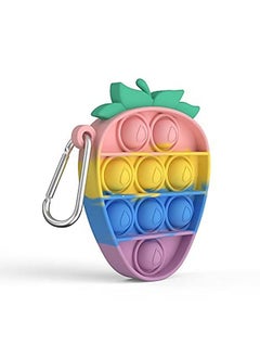 FI - FLICK IN FI - FLICK IN Pack of 3 Pop Fidget Sensory Toys, BPA Free Silicone, Push Poppet Bubble Stress Reliever Toys for Kids Adults (Cup & Keychain) (Multicolor)  - Image 2