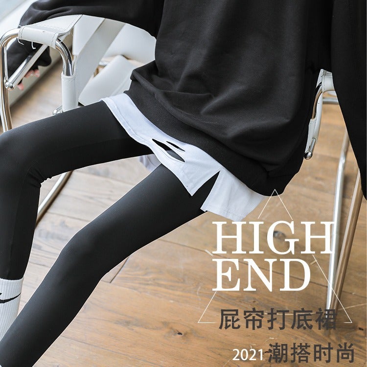 Winter Layering Fake Hem Plus-Size Skirt Extender White White-Hole - Image 5