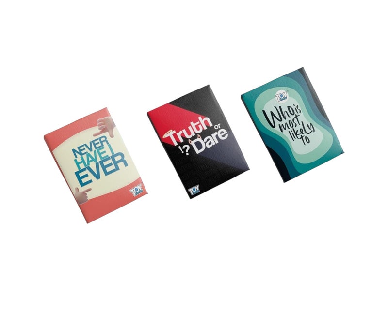 AK ANOLIHK 3-in-1 Party Card Game Bundle – Never Have I Ever, Truth or Dare, Who’s Most Likely to – Perfect for Adults, Teens, Game Night - Image 1