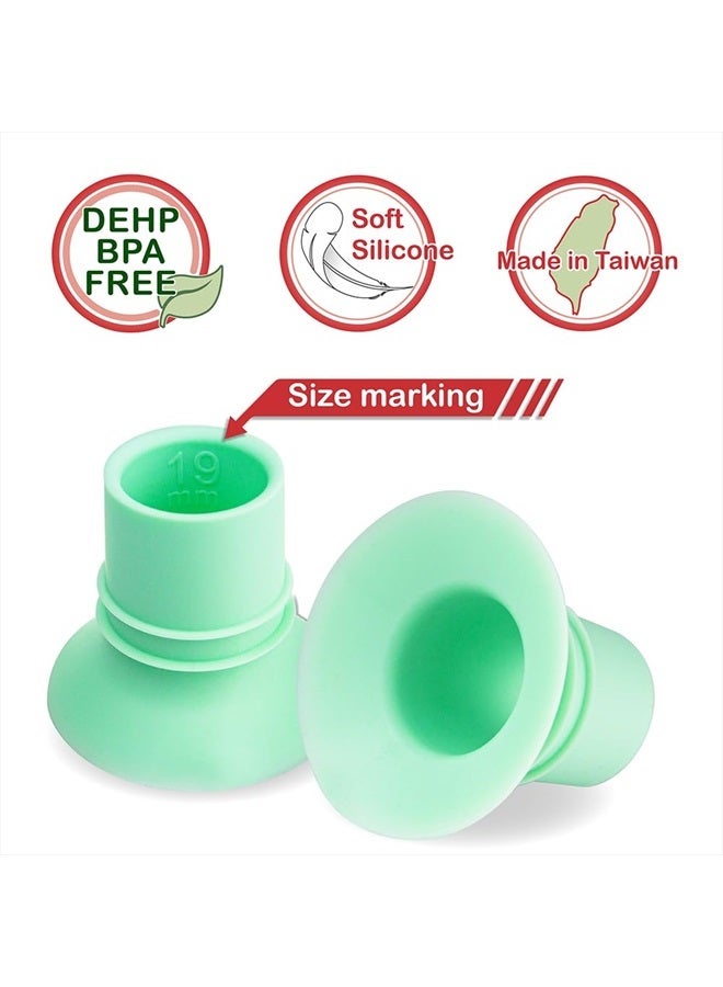 Nenesupply 1st Generation 19mm Flange Insert Compatible with Elvie Flange Pump Parts Elvie Stride Flange Medela Spectra Momcozy Flange Willow Reduce 24mm to 19mm Use as Elvie Inserts Medela Insert - Image 4
