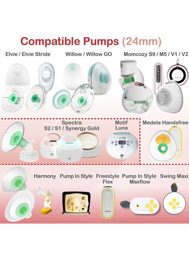 Nenesupply 1st Generation 19mm Flange Insert Compatible with Elvie Flange Pump Parts Elvie Stride Flange Medela Spectra Momcozy Flange Willow Reduce 24mm to 19mm Use as Elvie Inserts Medela Insert - Image 5