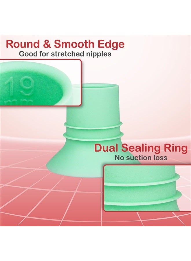 Nenesupply 1st Generation 19mm Flange Insert Compatible with Elvie Flange Pump Parts Elvie Stride Flange Medela Spectra Momcozy Flange Willow Reduce 24mm to 19mm Use as Elvie Inserts Medela Insert - Image 3