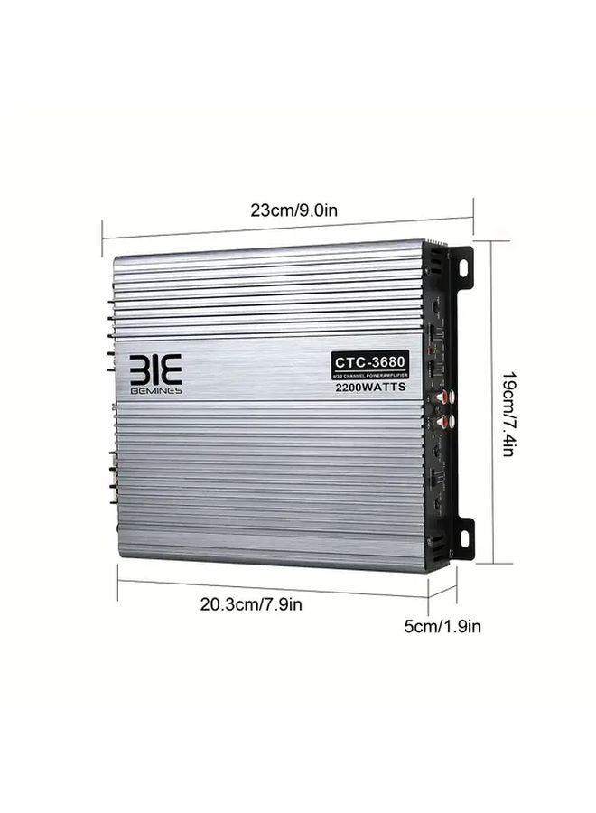CTC 3680 Class A B 2 Channel Car Power Amplifier 12V Stereo Audio Enhancer Large Heat Dissipation - Image 2