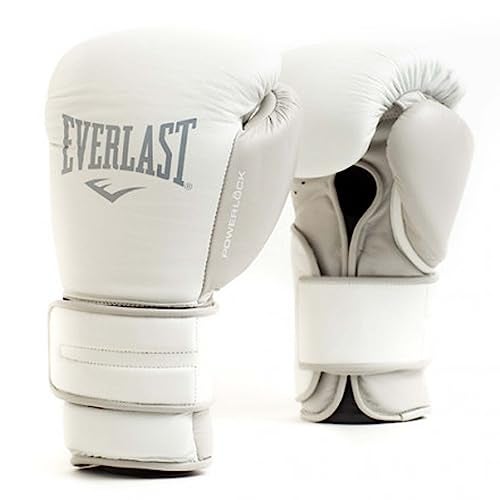 Everlast Powerlock 2 Boxing Gloves | Pro Flight Gloves | Secure Fit Hook and Loop with Triple-Layer Foam & Wrist Support for Injury Prevention | Heavy Bag & Speedbag Training (12oz | White) - Image 1