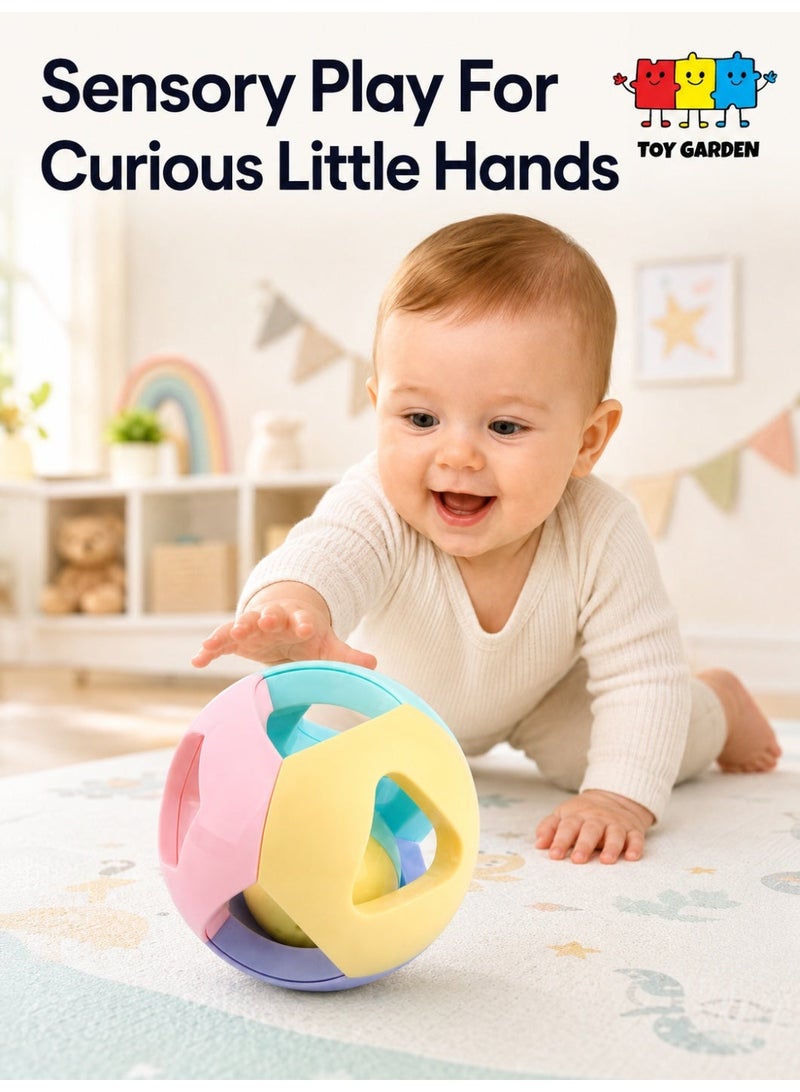 TOY GARDEN Baby Rattle Ball - Colorful Soft Toy with Sound and Textures for Infant Development - Image 1