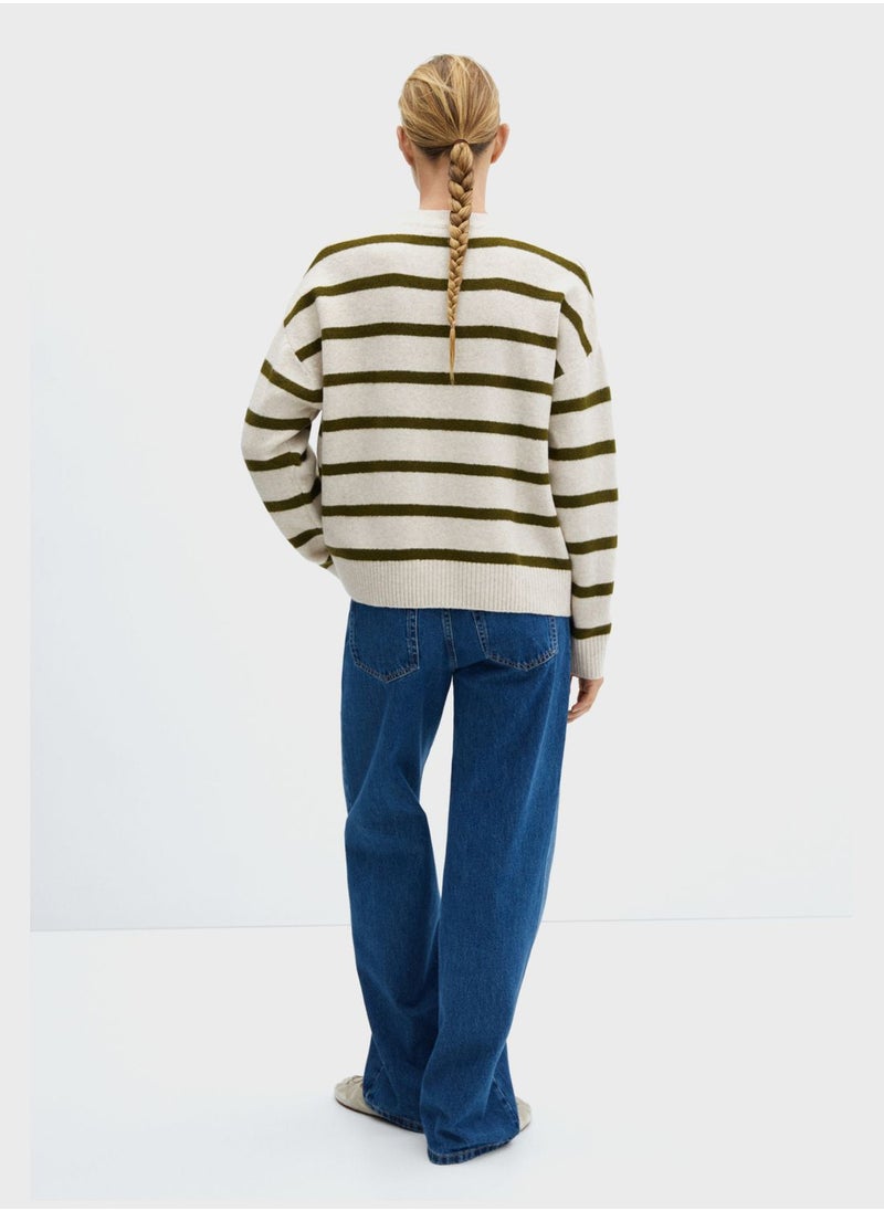 MANGO - Crew Neck Knitted Sweater - Image 1