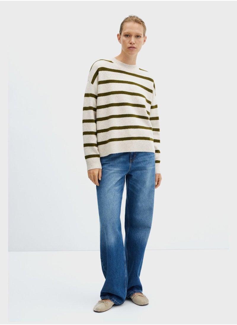 MANGO - Crew Neck Knitted Sweater - Image 1