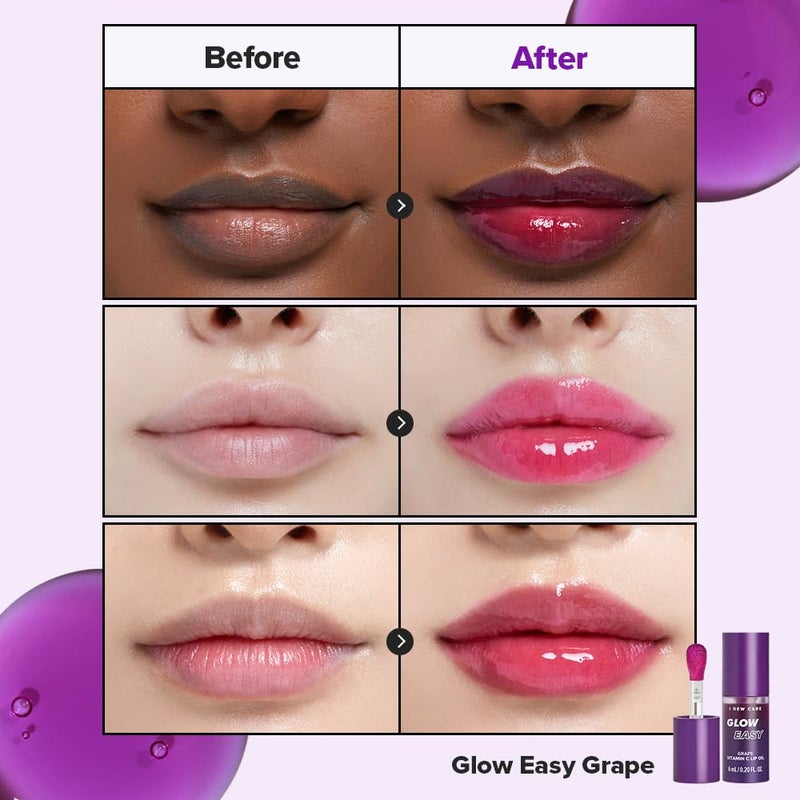 I DEW CARE Lip Gloss - Glow Easy Grape | Jojoba Seed Oil, Vitamin C, Pigmented Glossy Stain, Hydrating, Korean Makeup, Pink Color, Moisturizing, Nourishing Crystal, 0.20 FL Oz - Image 5