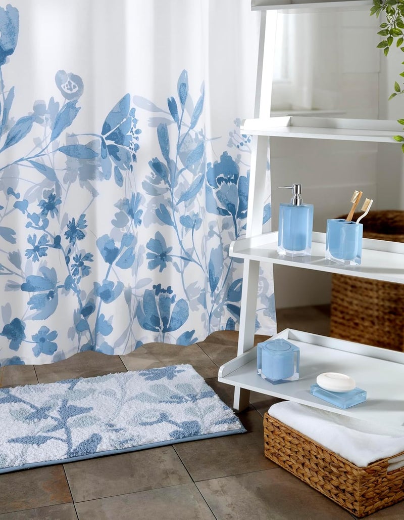 IZOD - Fingertip Towels, Soft & Absorbent Cotton, Floral Bathroom Decor, Set of 2 (Mystic Collection, White) - Image 3