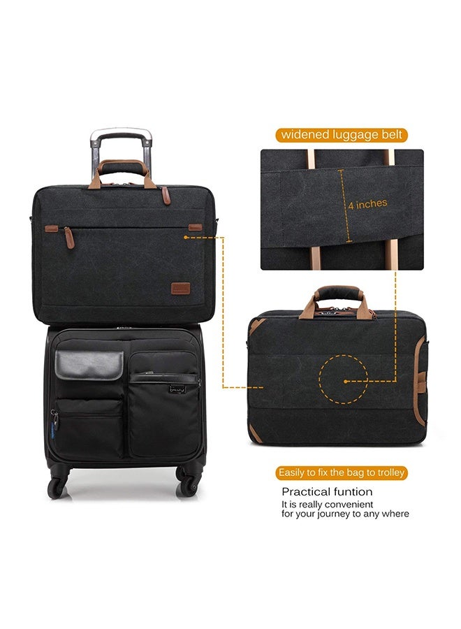 Convertible Multi-Functional Laptop Briefcase Black  - Image 3