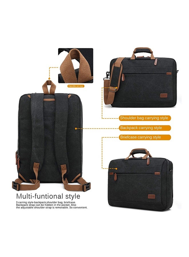 Convertible Multi-Functional Laptop Briefcase Black  - Image 2