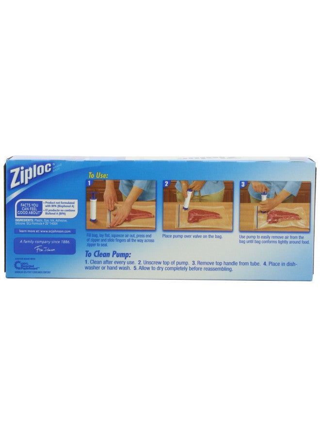 Ziploc Vacuum Starter Kit, 3-Quart Bags, 1-Pump - Image 2