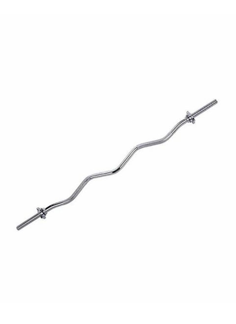 Professional Curl Barbell Bar With Spin Lock  -  120 cm stainless steel