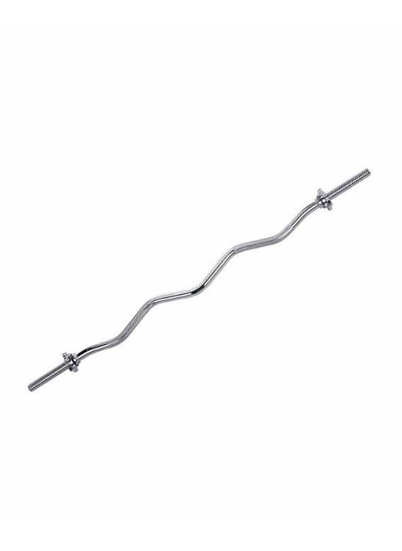 Generic Professional Curl Barbell Bar With Spin Lock  -  120 cm stainless steel  - Image 1