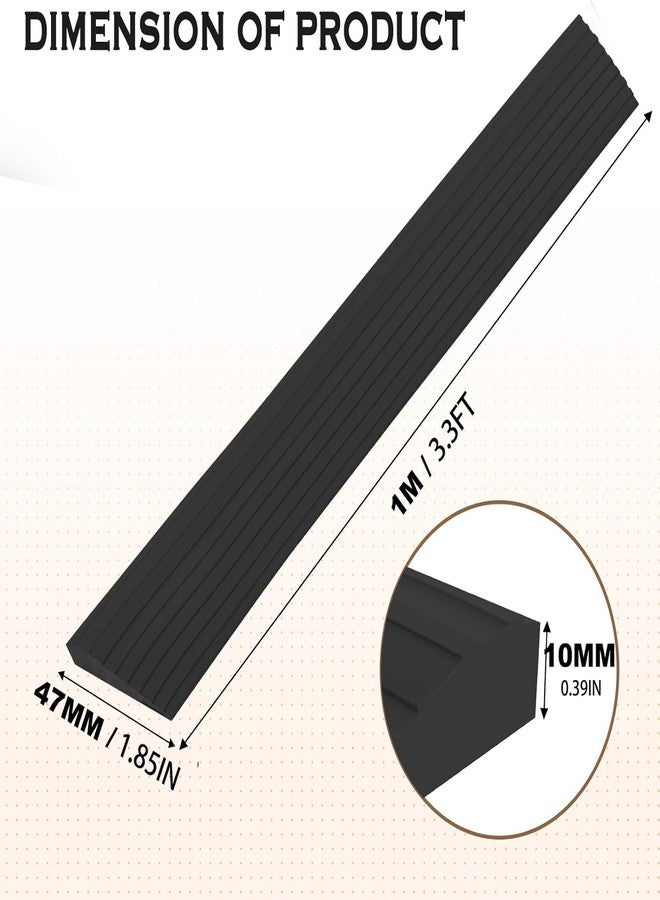 Drofail 1 CM Door Threshold Ramp for Wheelchair | Rubber Door Step Ramp | Non-Slip Entry Ramp for Home | Heavy Duty Threshold Ramp for Scooter, Stroller,Trolley-Self Adheshive -1 Meter (Pack of 1) - Image 2