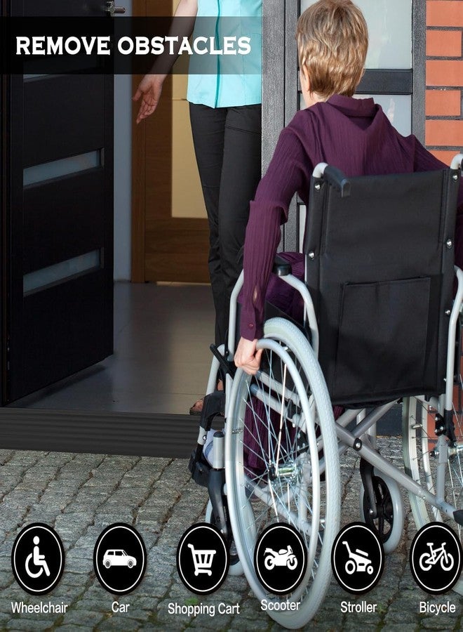Drofail 1 CM Door Threshold Ramp for Wheelchair | Rubber Door Step Ramp | Non-Slip Entry Ramp for Home | Heavy Duty Threshold Ramp for Scooter, Stroller,Trolley-Self Adheshive -1 Meter (Pack of 1) - Image 3