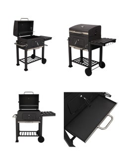 Charcoal Grill Charcoal Grill Trolley Charcoal Tray Height Adjustable with Wheels Bottle Opener Stand Grill Barbecue Grill for BBQ Garden Camping Balcony Black - pzsku/Z1B3938BB812A2851F4C3Z/45/_/1711430328/f8589cfe-4436-44c1-ae79-69fed0b37dbc