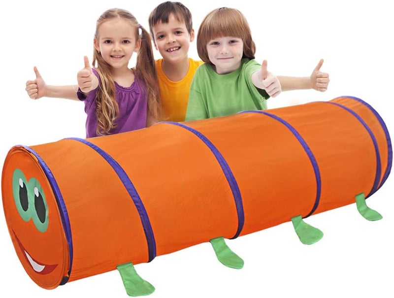 klarako 6ft Kids Tunnel for Toddlers, Pop Up Play Exploration Tunnel Tent for Babies or Dogs Children's Obstacle Course Set with Carrying Bag Pretend Play for Toddlers Indoor & Outdoor Games - Image 1