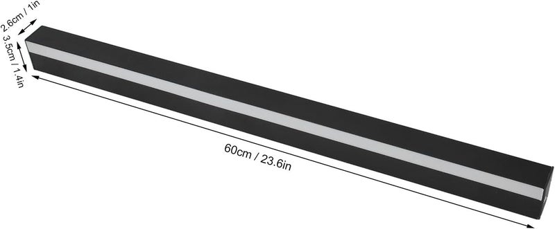 كلاراكو مصباح حائط شريطي من كلاركو، مصباح حائطي LED مقاوم للماء IP43، مصباح حائطي شريطي للحديقة، ضوء دافئ ناعم، حماية كاملة، تصميم عصري، تطبيق واسع لممر الفناء 85-265 فولت (60 سم) - Image 3