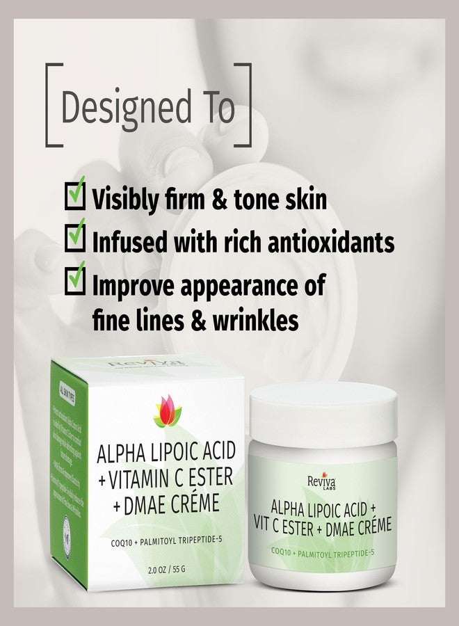 Reviva Labs DMAE Cream with Alpha Lipoic Acid, Vitamin C Ester - DMAE Lift and Firm Cream for Neck and Face - Skin Firming and Moisturizing Cream - Image 3