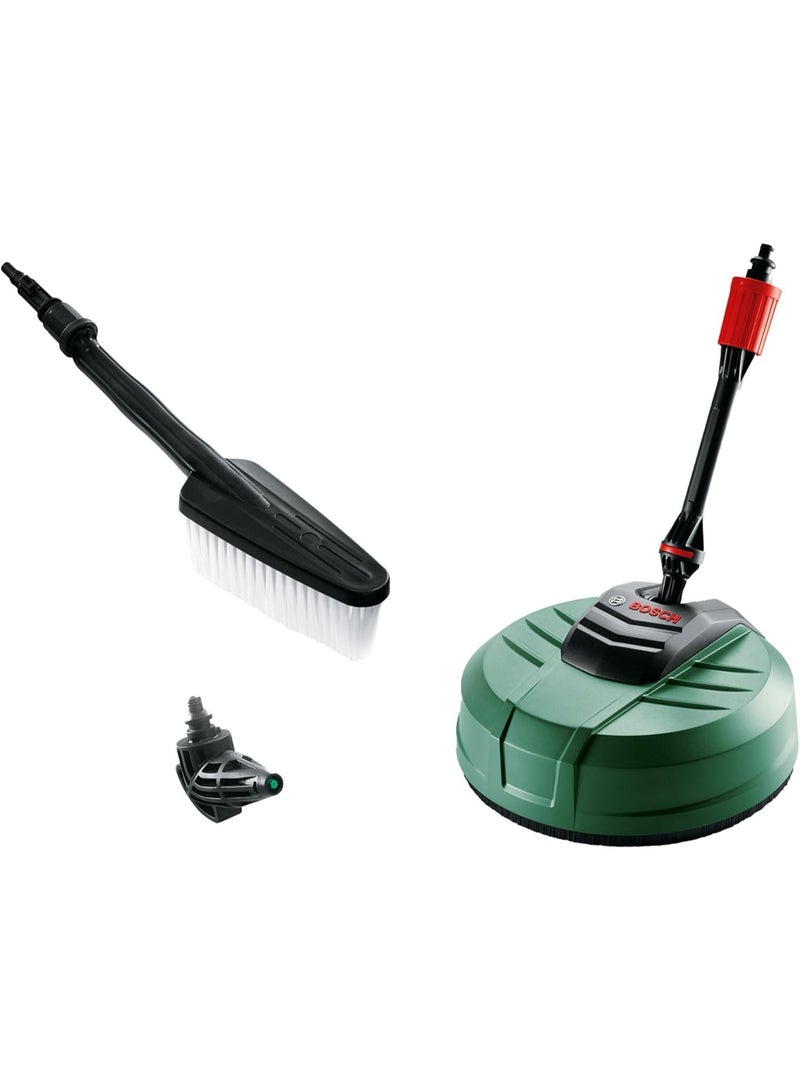 BOSCH Pressure Washer Accessory Set with Wash Brush, Home and Car Cleaning Kit, Patio Cleaner & 90° Nozzle for Car Washing, Patio, Driveway, Gutter & Outdoor Cleaning- F016800611 - Image 1
