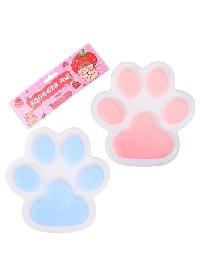 فوفو 2 قطع 5.5in اسفنجي القط الكبير مخلب اسفنجي فوفو اسفنجي لطيف رائعتين لينة سيليكون لعبة الضغط لتخفيف التوتر kawaii السكويشات اللعب البلاستيكية، مقابل تغليف الهدايا للأطفال في سن المراهقة