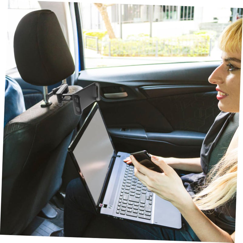 Adjustable Rear Seat Tablet Mount Holder for iPad Sturdy Lightweight Car Headrest Bracket - Image 3