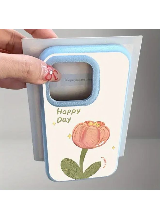 A Brown Jelly Colored Flower Happy Day Phone Case Suitable For Iphone 16 Pro Max Premium Protective Cover - Image 5